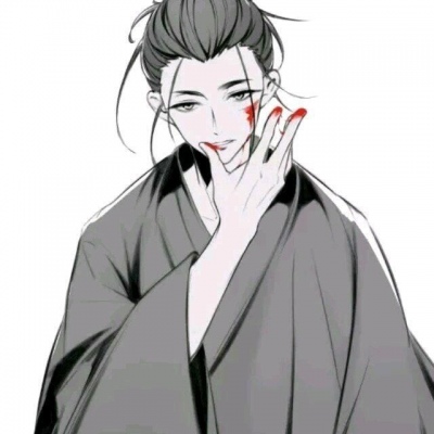 高清武侠风的黑白动漫男头超清古风图片,动漫头像图片