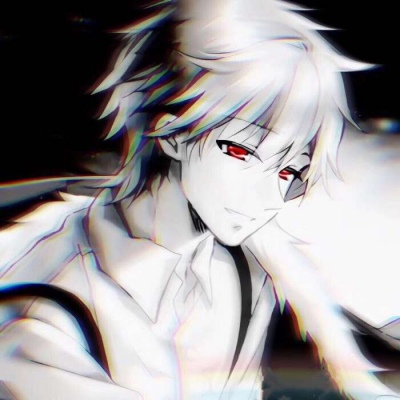 黑白系动漫男生头像