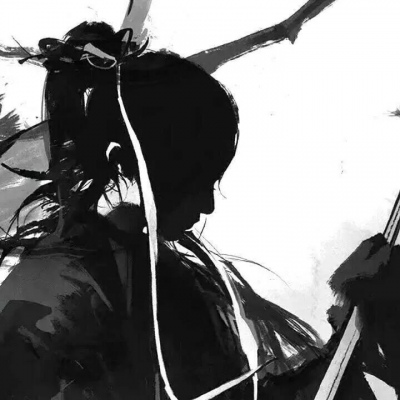 古风头像男黑白图片