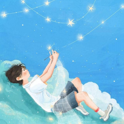 意境插画男生头像