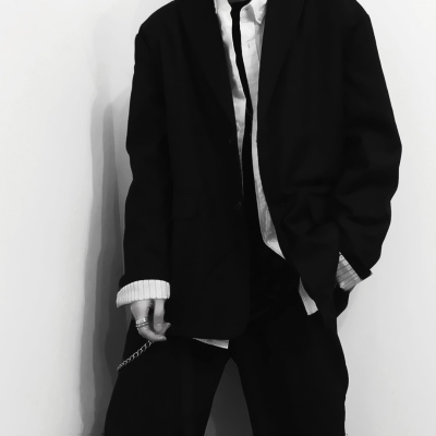 黑白部位头像男