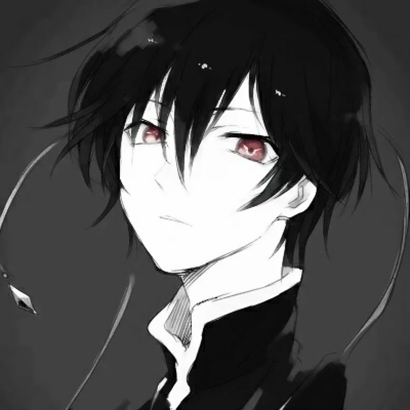 丧头像男黑白红眼,动漫头像图片