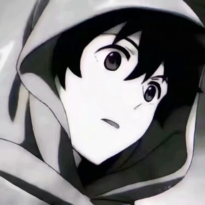 qq动漫头像男生黑白