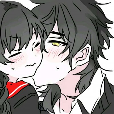 高清动漫双人情侣头像亲吻情侣图