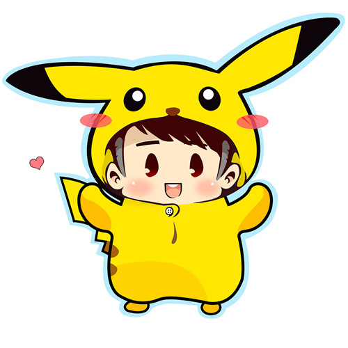 皮卡丘情侣头像一左一右超萌