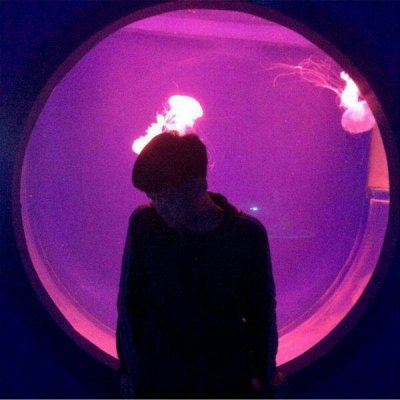 紫色荧光情侣头像