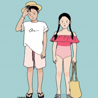 手绘比较成熟的情头,情侣头像图片
