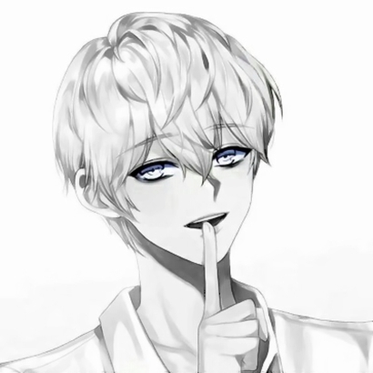 qq头像情侣动漫黑白