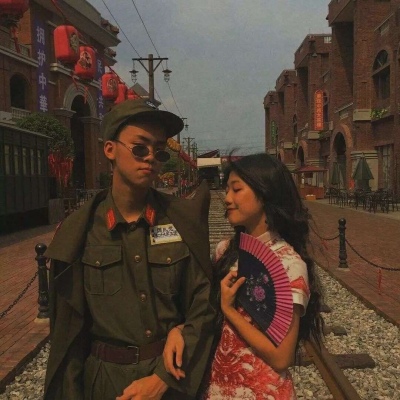 复古风情侣头像高清