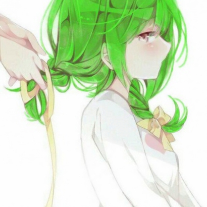 绿色头像女生动漫可爱