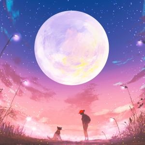 女生动漫唯美头像背影