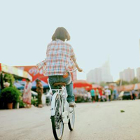 騎單車女生頭像圖片大全