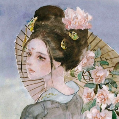 高清温婉的气质手绘古风美人头像图片