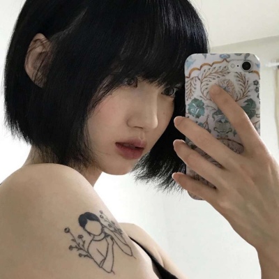 女生头像手机控遮住脸