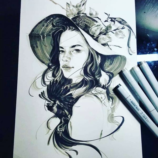 韩版手绘头像女生霸气