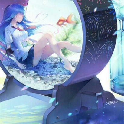 二次元瓶中女生头像,动漫头像图片