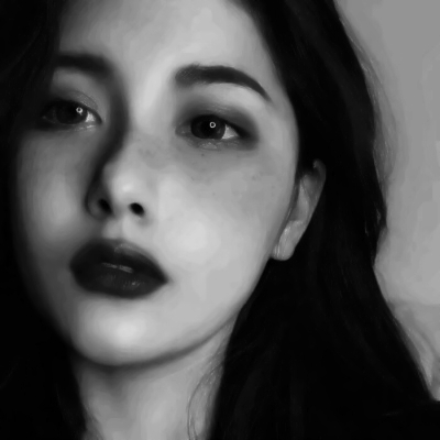 港风黑白头像女生