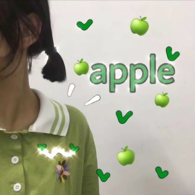 可爱女生头像带有贴纸