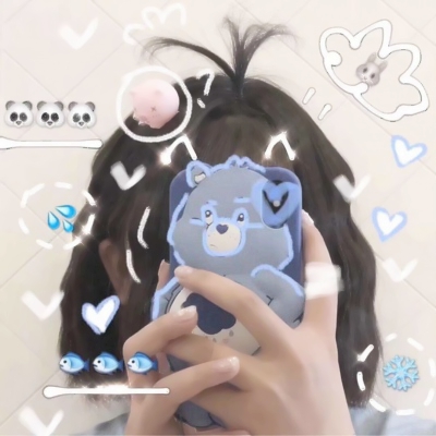 可爱女生头像带有贴纸