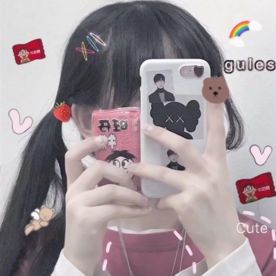 可爱女生头像带有贴纸