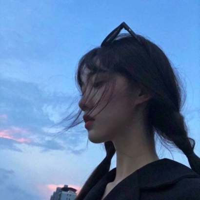 qq女生头像蓝色控