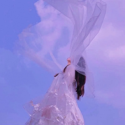 网红头纱女生头像