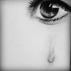 黑白流泪的伤感头像图片