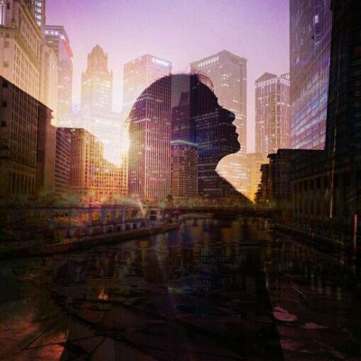 双重影透明女生头像图片