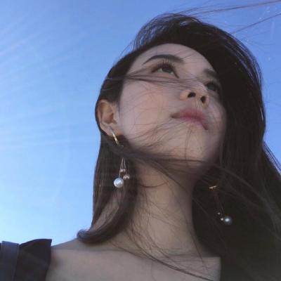 小清新蓝色系女头像,女生头像图片