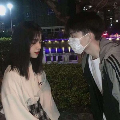 真人口罩情头,情侣头像图片