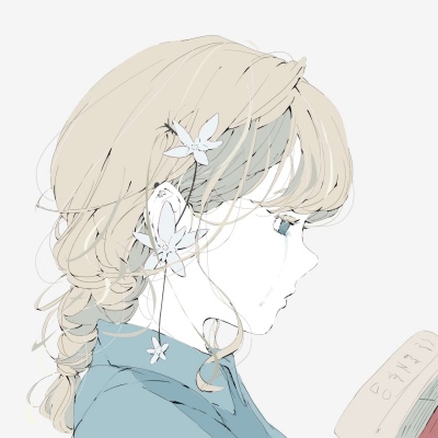 唯美文艺动漫女头,卡通头像图片