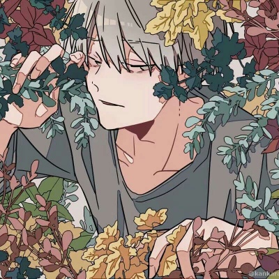 带花动漫男生头像
