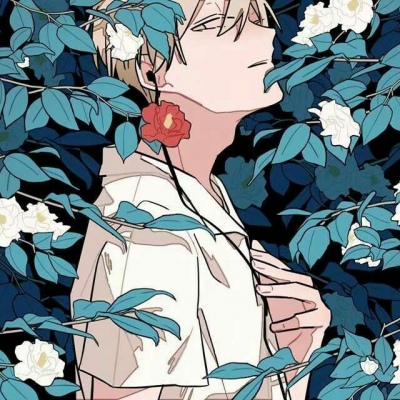 带花动漫男生头像