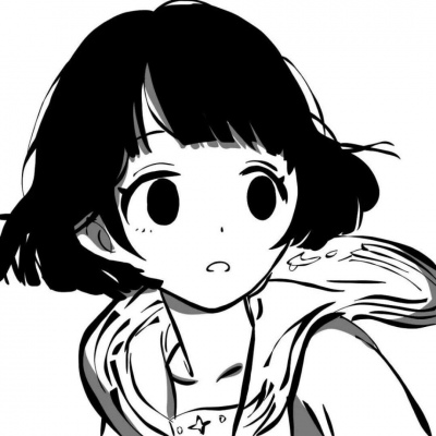 黑白女生丧系头像