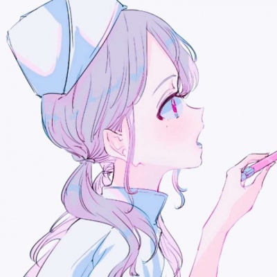 动漫闺蜜头像涂口红