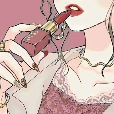 手绘红唇头像女生
