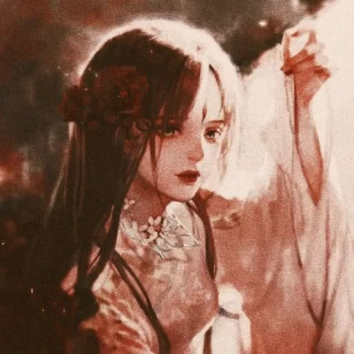 红滤镜古风头像