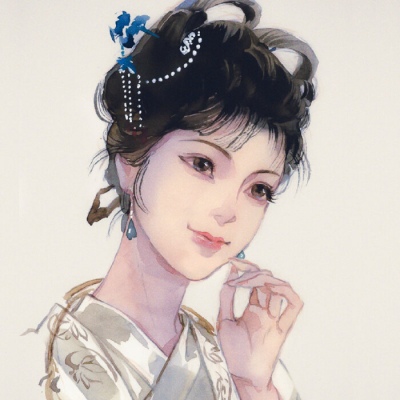 手绘古风头像女生