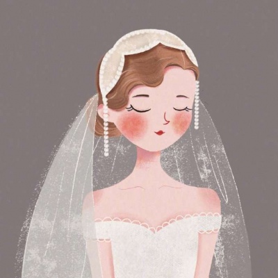 婚纱女头动漫,卡通头像图片
