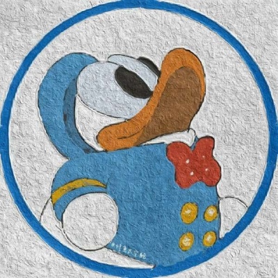 高清手绘的最近流行唐老鸭头像图片