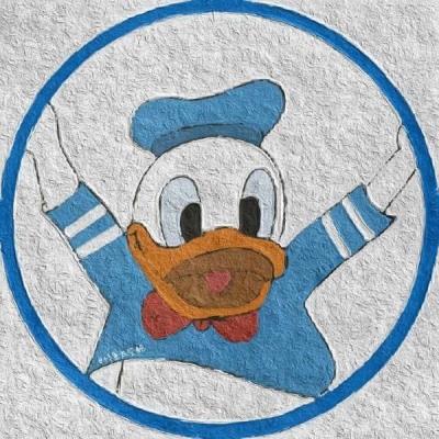 高清手绘的最近流行唐老鸭头像图片