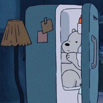 小胖白熊把自己装进冰箱头像图片