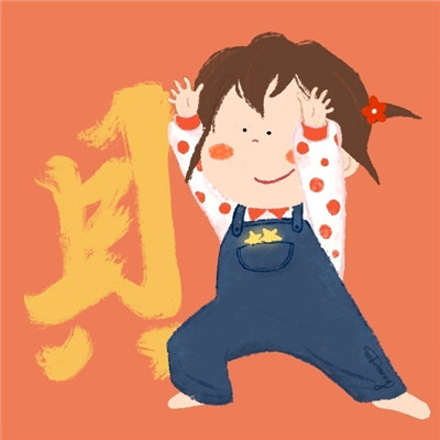 2021过年喜庆卡通插画情侣头像