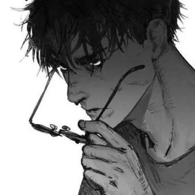 二次元丧系男生头像