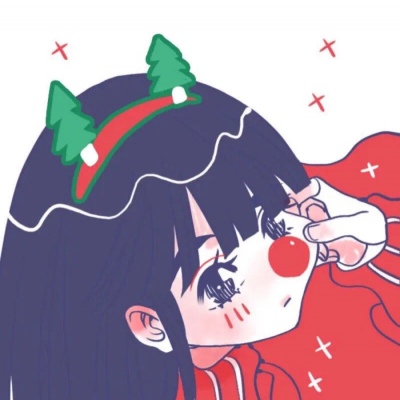 高清动漫超火好看圣诞节情侣头像图片