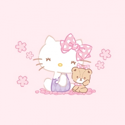 少女心满满的粉色系凯蒂猫头像,卡通头像图片