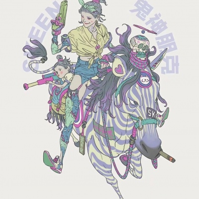 高清个性超酷的动漫头像鬼神朋克图片