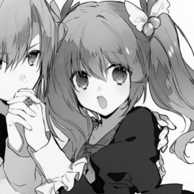 高清一左一右的漫画黑白简约情头图片