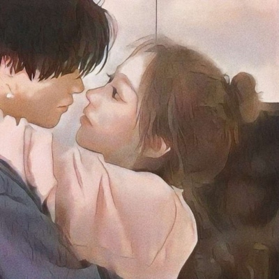 高清真人照片转手绘情侣头像图片