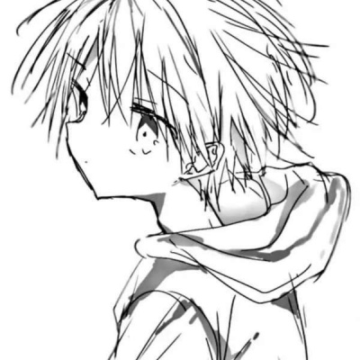 高清帅气可爱黑白头像男生动漫图片